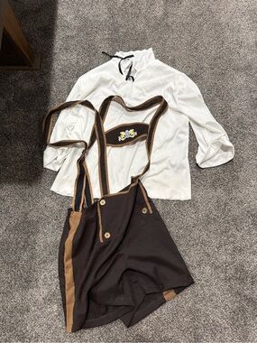 Oktoberfest costume - top & lederhosen (costume material, not heavy duty)